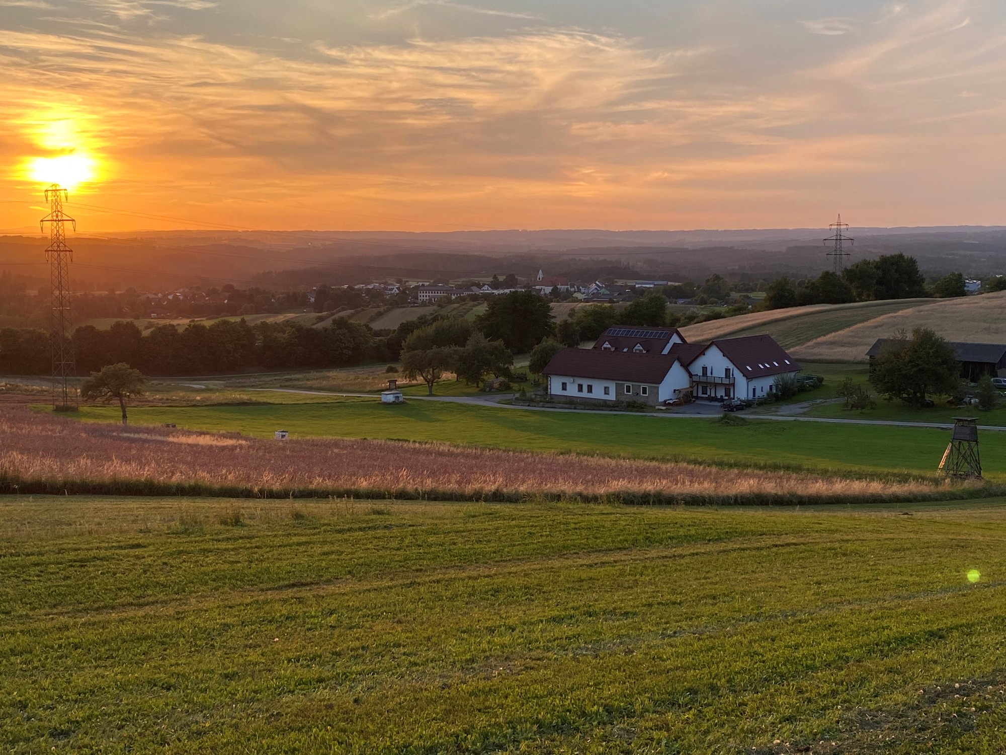 Sonnenuntergang am Hofbauerhof